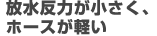 ワンサイドモードで、さらに狭い場所での活動が可能に
